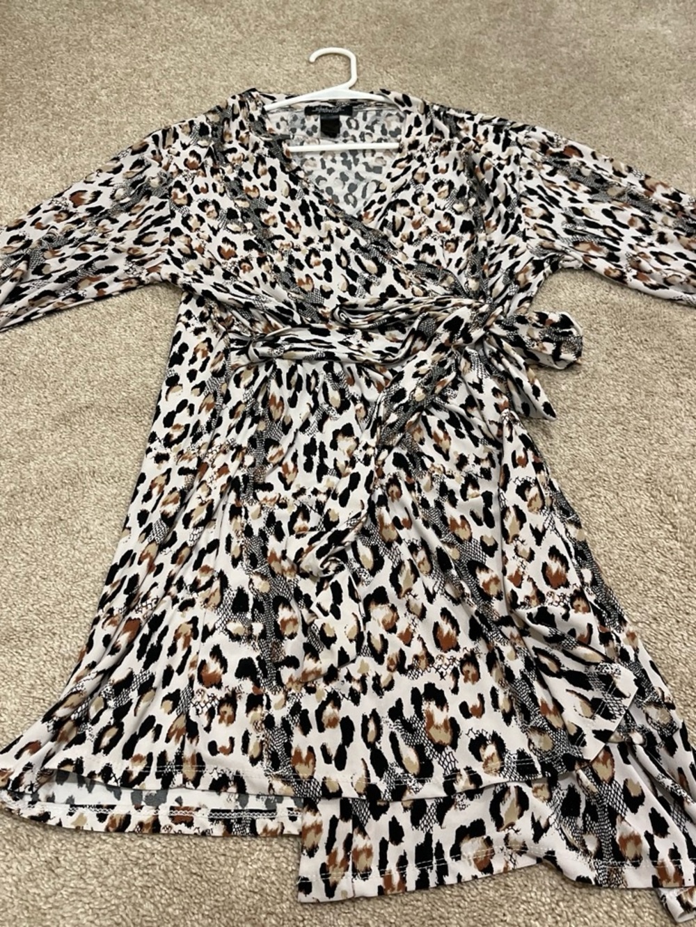 Leopard Print sleepwear with Tie Waist